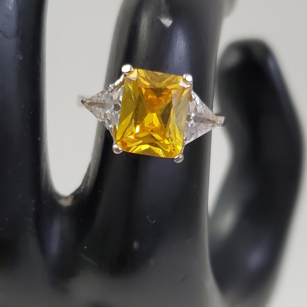 Watch VIDEO / Sterling Silver 925 Citrine Ring